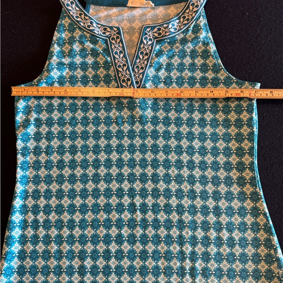 Magnolia Grace Blue and White Sleeveless Dress Sz Medium - Picture 10 of 15